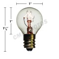 7WT G8 240V CANDELABRA BASE CLEAR BULB