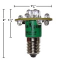 DOUBLE T LED E-14 BASE 110V GREEN - 10 / PACK