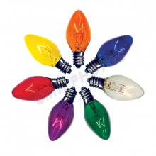 7 watt C7 Transparent  Color Options