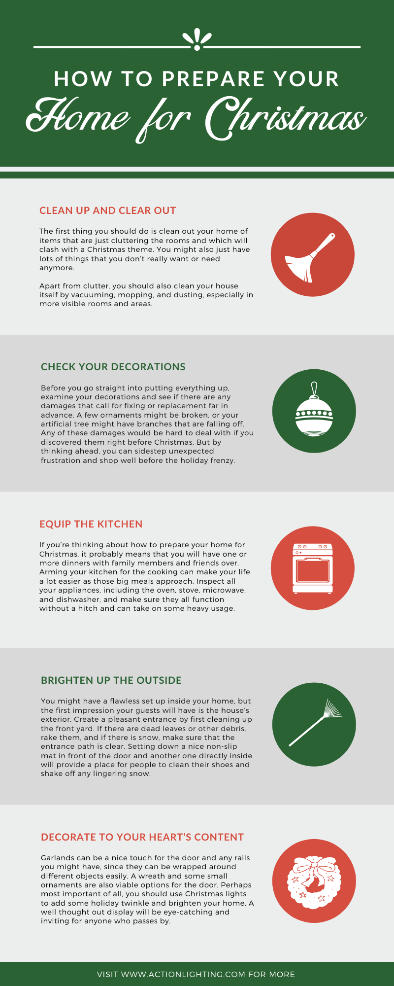 How to Prepare Your Home for Christmas infographic